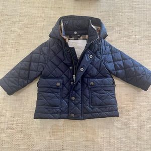 Like New/Gently Used Baby Burberry Quilted Jacket- Size 6 months